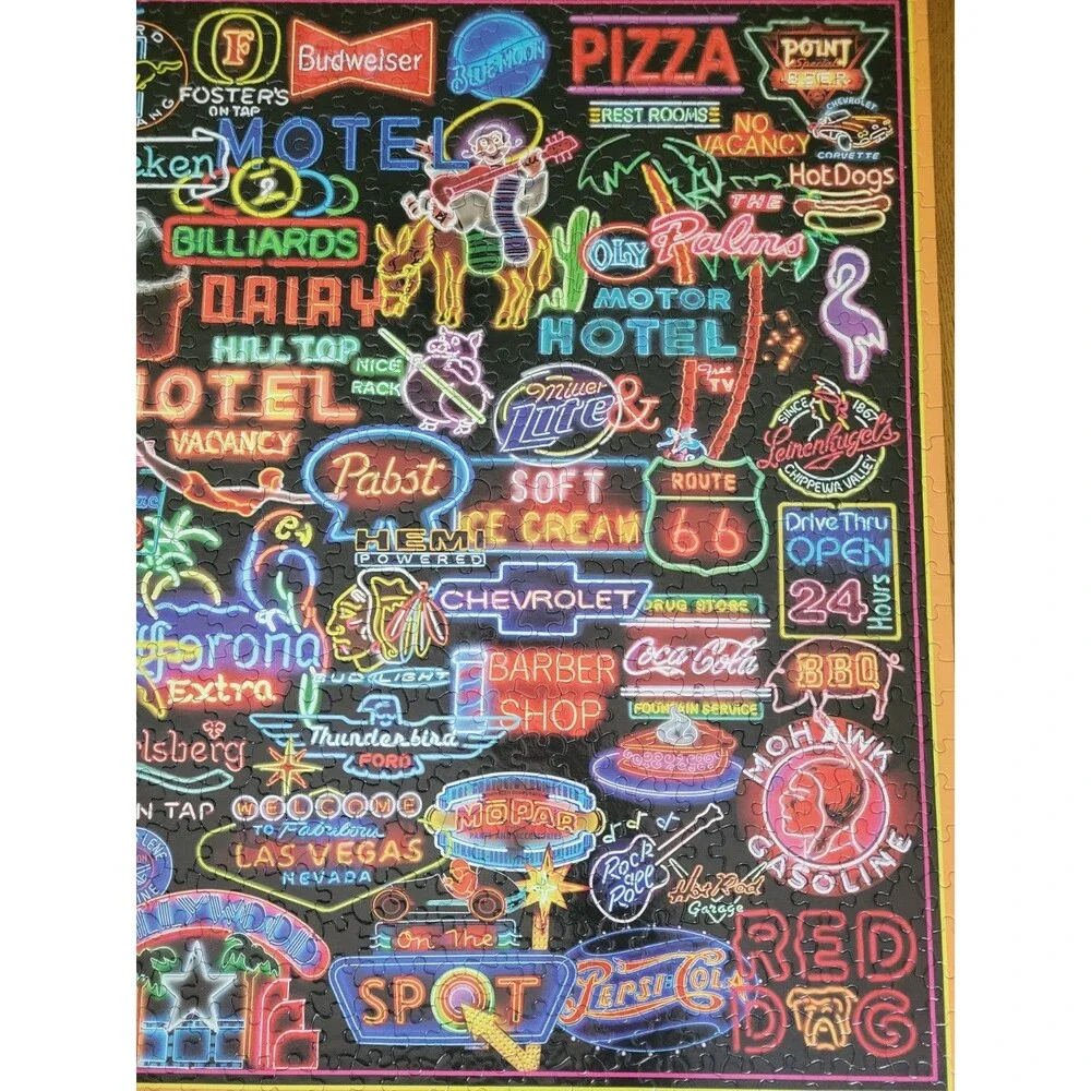 White Mountain 2017 NEON SIGNS Puzzle #1061 COMPLETE